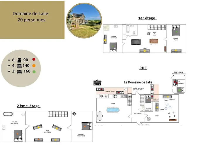 La Clef Decamp Domaine De Lalie 20pers Piscine Tennis, 8min Saint-Planchers